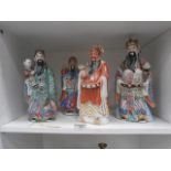 4 large oriental figurines