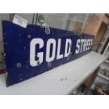 enamel gold street sign