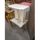 small drop leaf table and a tilting table