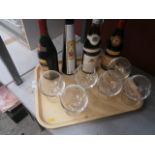 set of 6 brandy glasses & wine