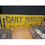 vintage enamel daily mirror sign