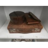 3 vintage leather cases