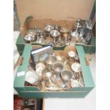 2 boxes of metalware