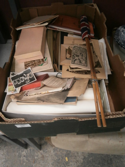 box of assorted ephemera