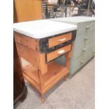 retro enamel topped kitchen unit