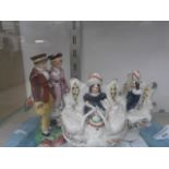 3 staffordshire figures