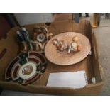box inc. governcraft footed bowl, jema clock & hummel figures a/f