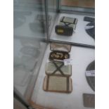 box set of gold cased cufflinks & snakeskin wallet