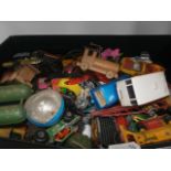 box of collectable cars etc