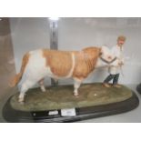 country artist bull figurine - tail a/f