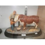 country artist bull figurine