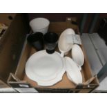 box of wedgewood,creamware & basalt ware