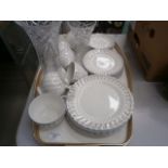 tray inc. tableware & cut glass vases