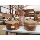 copper kettle jug and pan