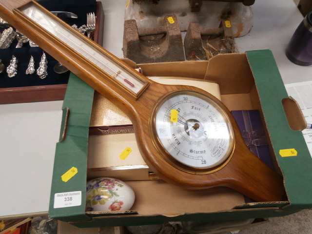 box inc barometer, costume jewellery etc