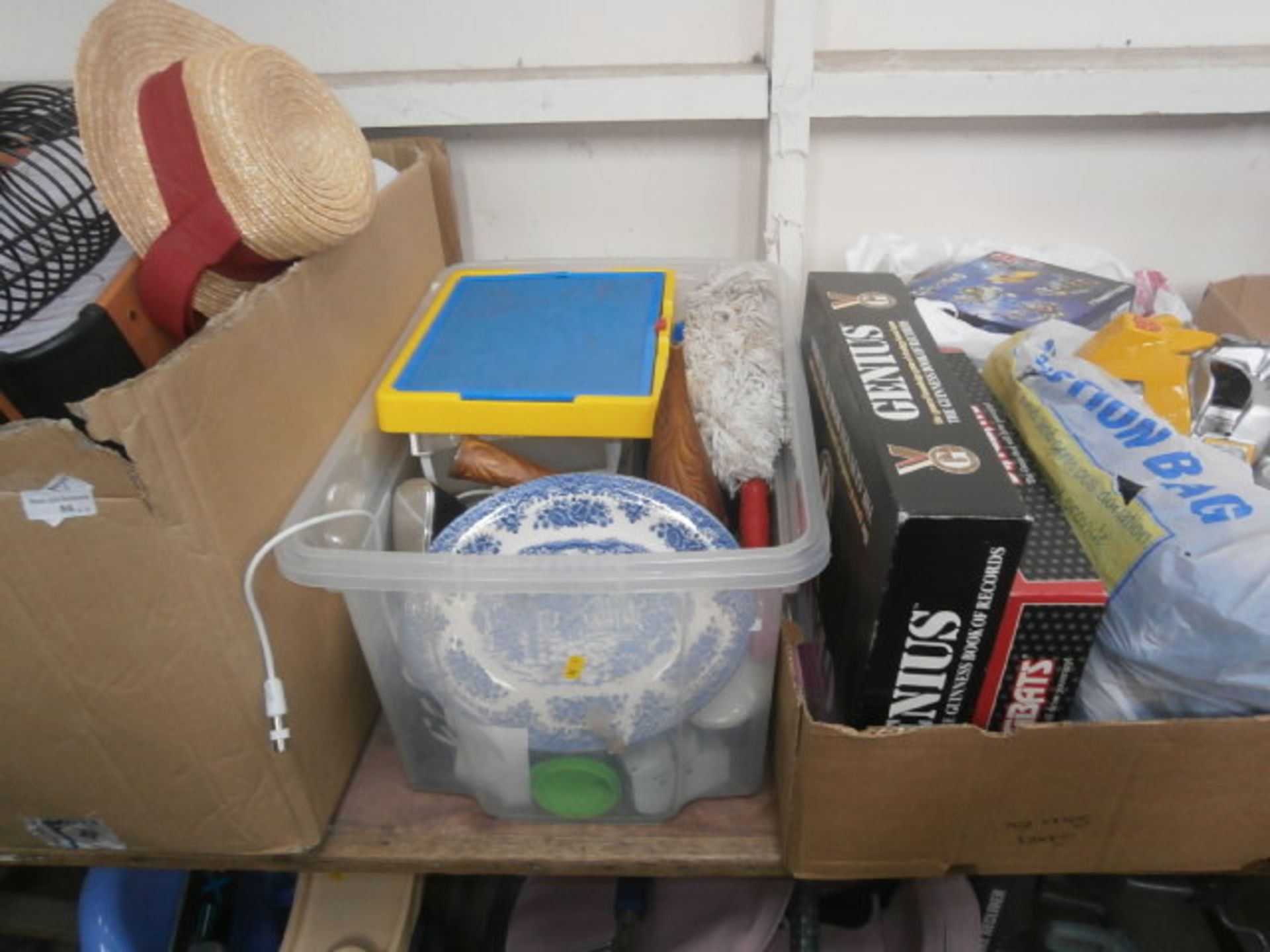 3 boxes & bag of childrens toys and games