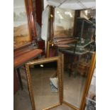 vintage bevel edged mirror and 2 others