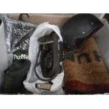 box of equestrian accessories