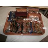 tray of vintage spectacles