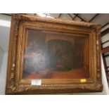 small signed gilt framed oil painting