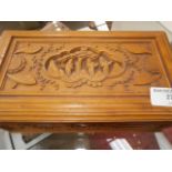 Chinese canton carved sandalwood box