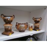 4 pieces of hand painted Austrian pottery