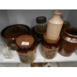 shelf of stoneware