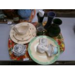 tray inc lovett langley ware, crown ducal and foley etc