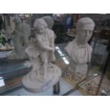 pair of parian ware figurines