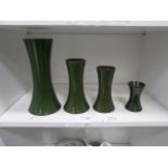4 lovett langley ware graduated vases