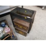 2 ammo tins and a metal lined box