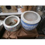 2 large oriental bowls