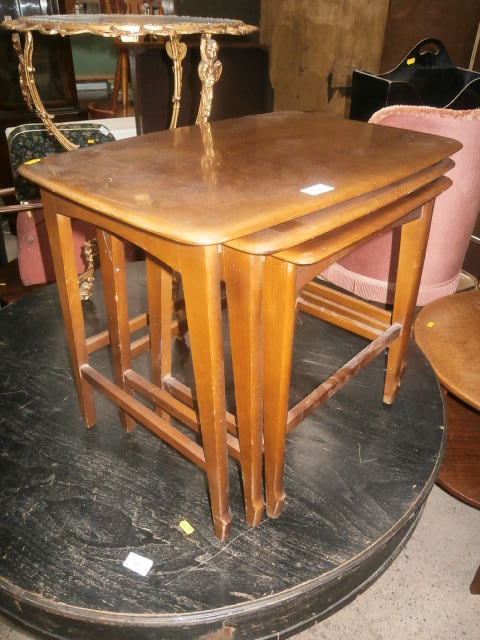 nest of ercol style tables