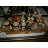 tray of miniature figurines inc beswick and royal doulton etc