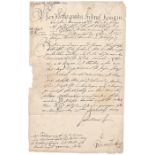 Friedrich I., König in Preußen: Brief 1707  Kein Notar ohne königliche Zulassung  - Brief m. U. "