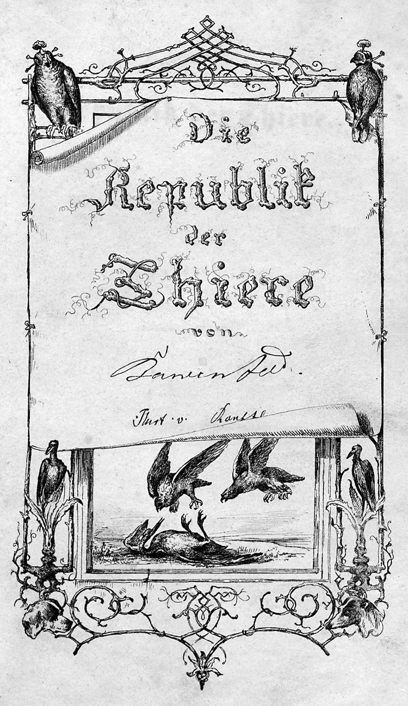 Bauernfeld, Eduard von: Die Republik der Thiere  Mit der illustrierten Broschur  Bauernfeld, (Eduard