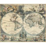 Pitt, Moses: Orbis Terrarum Nova Et Accuratissima Tabula.  Pitt, Moses. Orbis Terrarum Nova Et