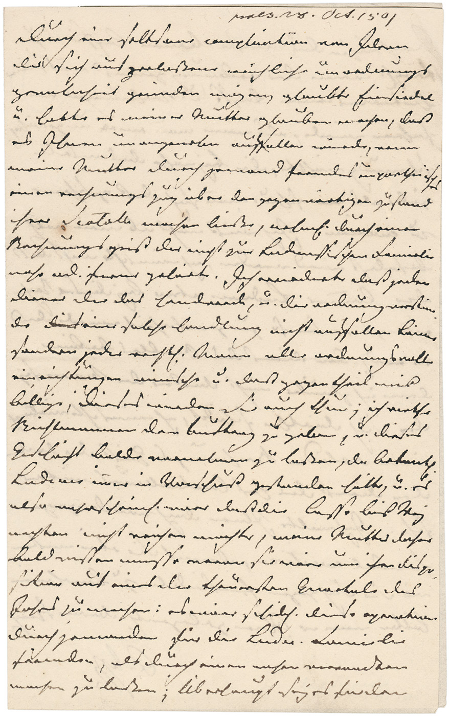 Carl August, Großherzog von Sachsen-Weimar: Eigenhändiger Brief 1801  - Carl August, Großherzog