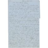 Schliemann, Heinrich: Brief 1885 aus Athen  "von hier ans Schliemann Museum in Berlin"
