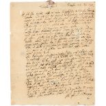 Klengel, Johann Christian: Brief 1792  Klengel, Johann Christian, Dresdener Maler und