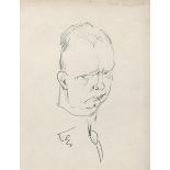 Dolbin, Benedikt Fred: Porträt Paul Hindemith  Hindemith, Paul, Komponist (1895-1963). - Dolbin,