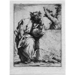 Ribera, Jusepe de: Der Dichter Der Dichter. Radierung. 15,8 x 12,1 cm. Um 1630-35. B. 10, Brown 3.