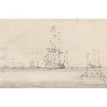 Velde II, Willem van de: Segelschiffe auf Reede Segelschiffe auf Reede, im Vordergrund ein