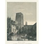 Pian, Antonio de: Der alte Turm Der alte Turm. Lithographien mit grüngrauer Tonplatte. 40,7 x 31,1