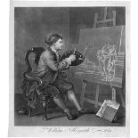 Hogarth, William: William Hogartt malt Thalia die Muse der Dichtung William Hogarth malt Thalia