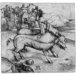 Dürer, Albrecht: Die Mißgeburt eines Schweines Die Mißgeburt eines Schweines. Kupferstich. 12 x 10,6