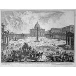 Piranesi, Giovanni Battista: Veduta della Basilica e Piazza de S. Pietro in Vaticano Veduta della