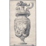 Italienisch: um 1700. Vase mit Satyrkopf und Groteskendeckel um 1700. Vase mit Satyrkopf und