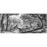 Callot, Jacques: La grande chasse La Grande Chasse. Radierung. 19,4 x 46,2 cm. Meaume 711 I (von