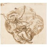Piola, Domenico: Der Traum des hl. Joseph Der Traum des hl. Joseph. Pinsel in Braun. 21,7 x 24,1 cm.